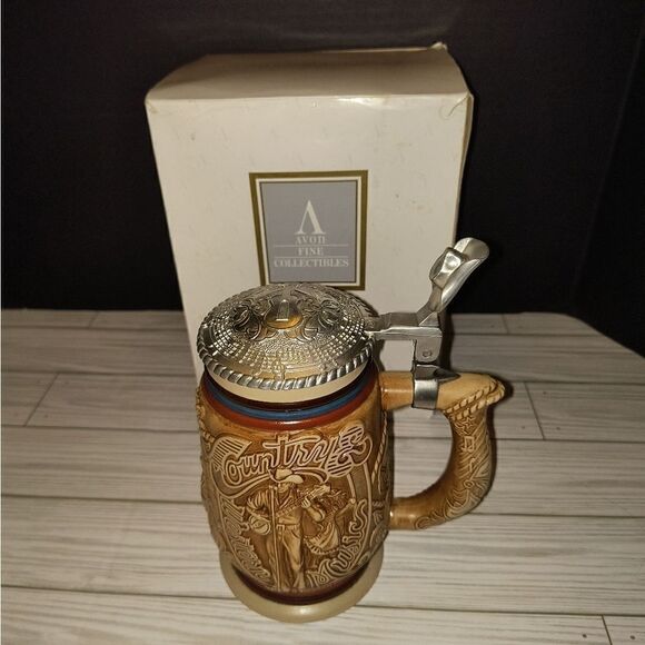 Vintage 1994 Avon Country and Western Music Beer Stein In Original Box - Picture 1 of 11